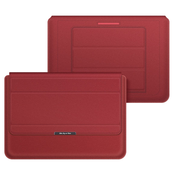 4 in 1 Universal Laptop Holder PU Water-resistant Protection Wrist Laptop Bag, Size:11/12inch(Red)