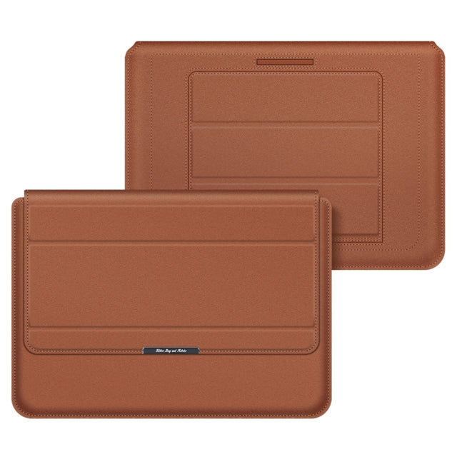 4 in 1 Universal Laptop Holder PU Water-resistant Protection Wrist Laptop Bag, Size:15/16inch(Brown)