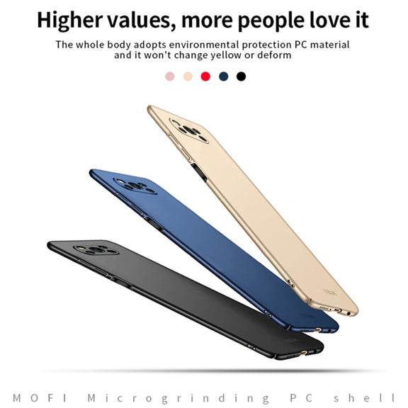 For Xiaomi POCO X3/X3 NFC MOFI Frosted PC Ultra-thin Hard Case(Blue)