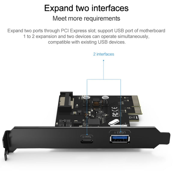 ORICO PA31-AC 2 Port USB3.1 PCI-E Adapter