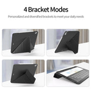 For iPad Air 2024 / Air 2022 10.9 Multi-folding Matte Surface Leather Smart Tablet Case(Sky Blue)