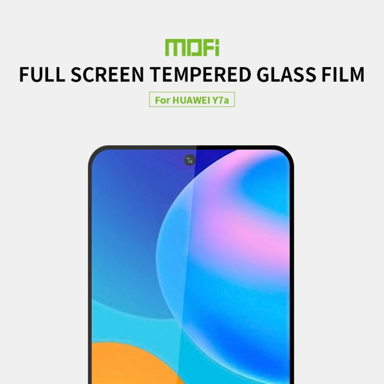 For Huawei Y7a 2020 MOFI 9H 2.5D Full Screen Tempered Glass Film(Black) - Huawei Tempered Glass by MOFI | Online Shopping South Africa | PMC TechLife | Buy Now Pay Later Mobicred