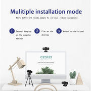 C5 4 Million Pixel Auto Focus 2K Full HD Webcam 360 Rotation USB Driver-free Live Broadcast WebCamera with Mic