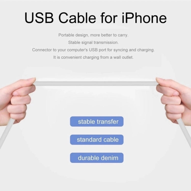XJ-018 3A USB Male to 8 Pin Male Fast Charging Data Cable, Length: 2m - Normal Style Cable by PMC Jewellery | Online Shopping South Africa | PMC Jewellery | Buy Now Pay Later Mobicred
