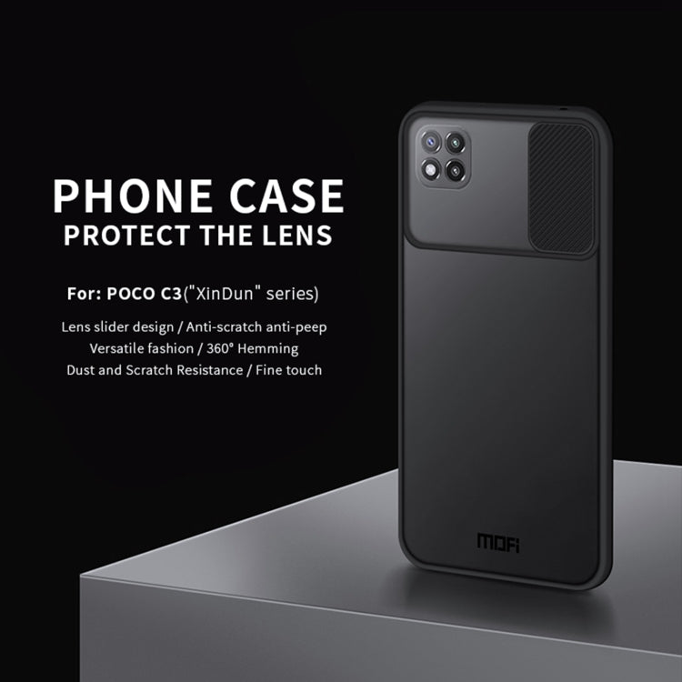 For Xiaomi Poco C3 MOFI Xing Dun Series Translucent Frosted PC + TPU Privacy Anti-glare Shockproof All-inclusive Protective Case(Black) - free shipping - PMC TechLife - Order now!