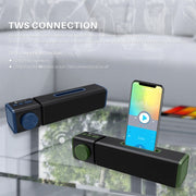 New Rixing NR4023 TWS Wireless Stereo Bluetooth Speaker, Support TF Card & MP3 & FM & Hands-free Call & 3.5mm AUX(Blue)