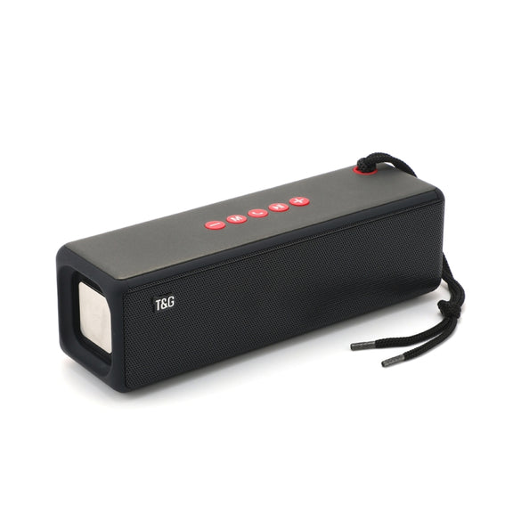 T&G TG271 TWS Subwoofer Bluetooth Speaker With Braided Rope, Support USB/AUX/TF Card/FM(Black)