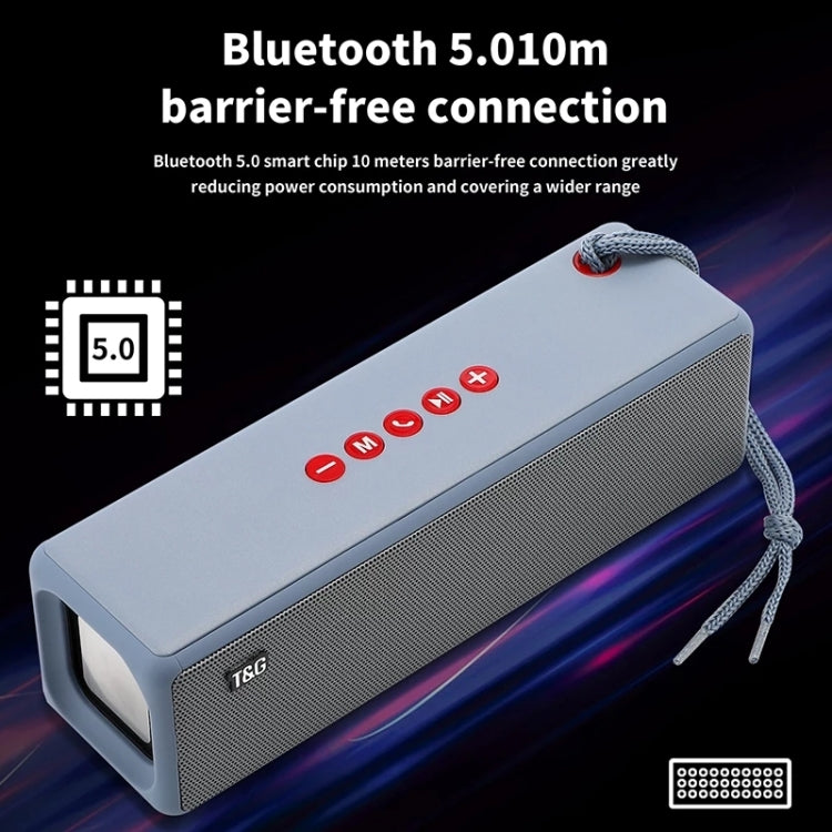 T&G TG271 TWS Subwoofer Bluetooth Speaker With Braided Rope, Support USB/AUX/TF Card/FM(Green)
