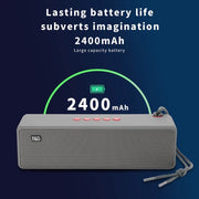 T&G TG271 TWS Subwoofer Bluetooth Speaker With Braided Rope, Support USB/AUX/TF Card/FM(Blue)