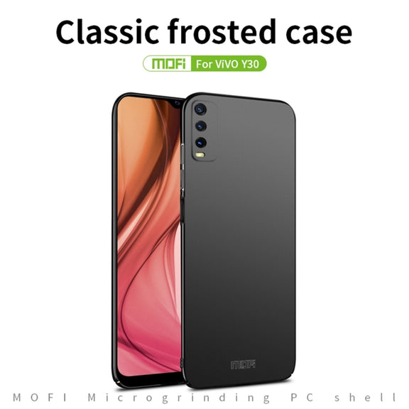 For vivo Y30 MOFI Frosted PC Ultra-thin Hard Case (Black)