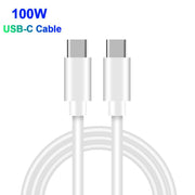 PD65W-A9 PD 65W Dual Dort USB-C / Type-C + Dual USB Charger with 5A USB-C / Type-C to USB-C / Type-C Fast Charging Cable for Apple MacBook Series US Plug
