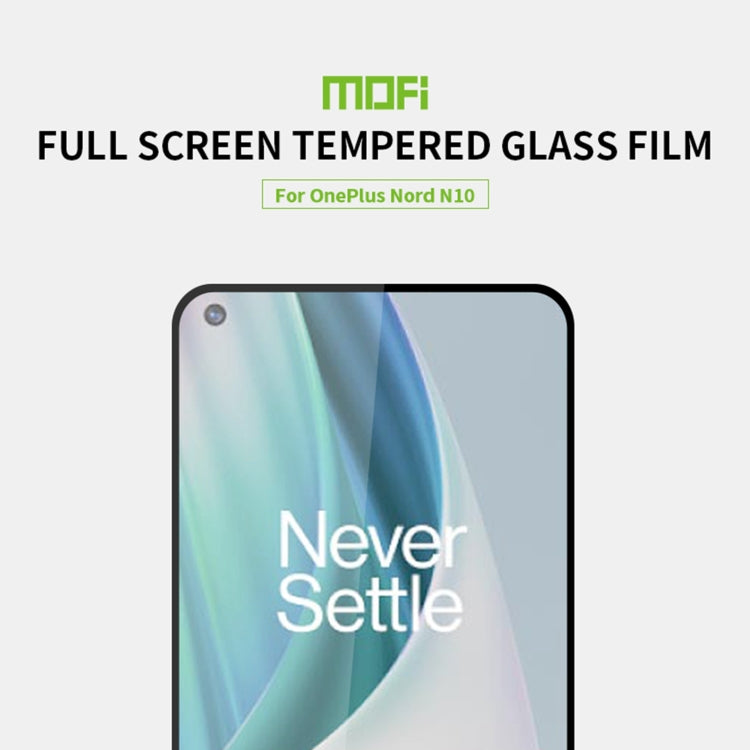 For OnePlus Nord N10 MOFI 9H 2.5D Full Screen Tempered Glass Film(Black) - OnePlus Tempered Glass by MOFI | Online Shopping South Africa | PMC TechLife | Buy Now Pay Later Mobicred