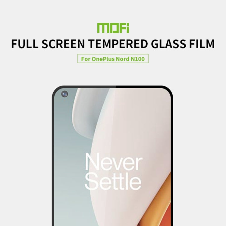 For OnePlus Nord N100 MOFI 9H 2.5D Full Screen Tempered Glass Film(Black) - OnePlus Tempered Glass by MOFI | Online Shopping South Africa | PMC TechLife