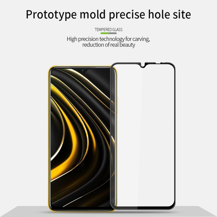 For Xiaomi Poco M3 MOFI 9H 3D Explosion-proof Curved Screen Tempered Glass Film(Black) - free shipping - PMC TechLife - Order now!