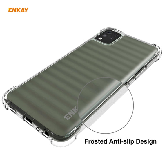 For LG K42 Hat-Prince ENKAY Clear TPU Shockproof Case Soft Anti-slip Cover