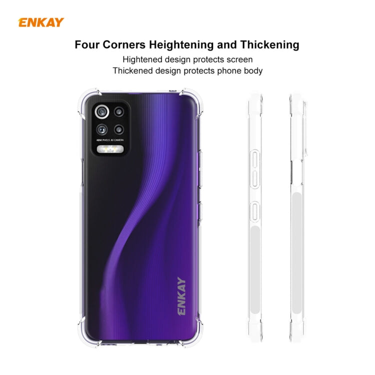 For LG K52 / Q52 / K62 / K62+ Hat-Prince ENKAY Clear TPU Shockproof Case Soft Anti-slip Cover
