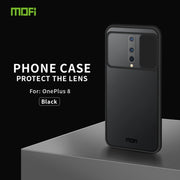 For OnePlus 8 MOFI Xing Dun Series Translucent Frosted PC + TPU Privacy Anti-glare Shockproof All-inclusive Protective Case(Black)