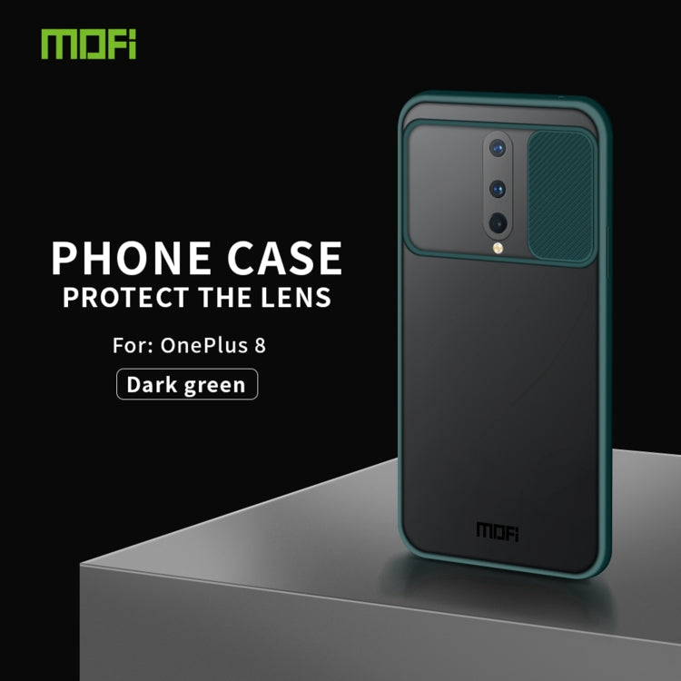 For OnePlus 8 MOFI Xing Dun Series Translucent Frosted PC + TPU Privacy Anti-glare Shockproof All-inclusive Protective Case(Green) - OnePlus Cases by MOFI | Online Shopping South Africa | PMC TechLife | Buy Now Pay Later Mobicred