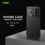 For OnePlus 8 Pro MOFI Xing Dun Series Translucent Frosted PC + TPU Privacy Anti-glare Shockproof All-inclusive Protective Case(Black)