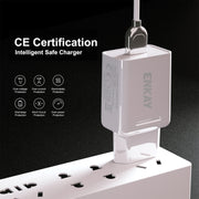 ENKAY Hat-Prince T033 18W USB QC 3.0 Fast Charging Travel Charger Power Adapter, EU Plug