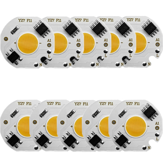10 pcs COB LED Light Chip AC 220V LED Bulb Light Intelligent IC Driver Bulb Light DIY Spotlight Downlight Chip Outdoor Flood Light(12W(cold white)) - Light Beads by PMC Jewellery | Online Shopping South Africa | PMC Jewellery | Buy Now Pay Later Mobicred