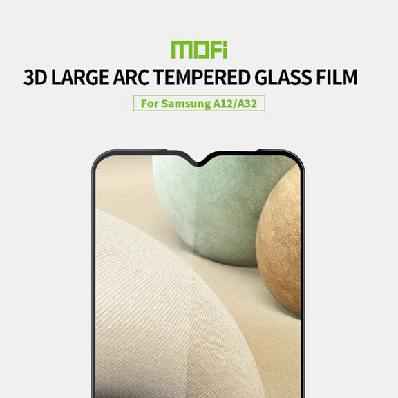 For Samsung Galaxy A12 / A32 5G MOFI 9H 3D Explosion-proof Curved Screen Tempered Glass Film