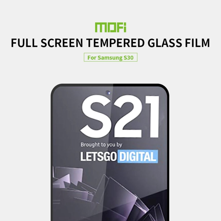 For Samsung Galaxy S21 5G MOFI 9H 2.5D Full Screen Tempered Glass Film(Black) - Galaxy Tempered Glass by MOFI | Online Shopping South Africa | PMC TechLife | Buy Now Pay Later Mobicred