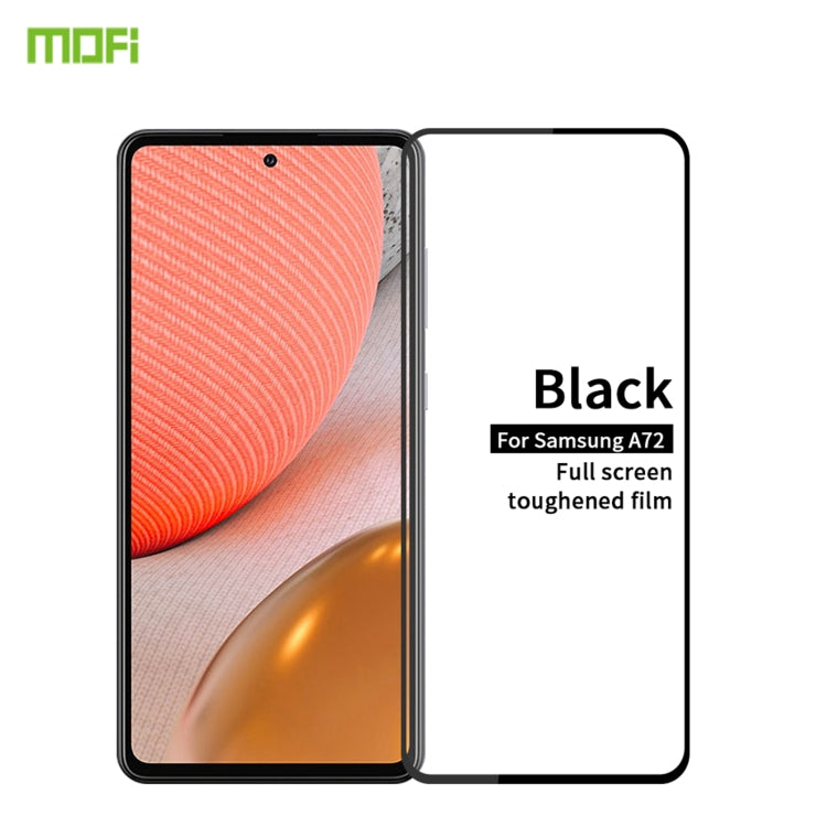 For Samsung Galaxy A72 5G / 4G MOFI 9H 2.5D Full Screen Tempered Glass Film(Black) - Galaxy Tempered Glass by MOFI | Online Shopping South Africa | PMC TechLife | Buy Now Pay Later Mobicred