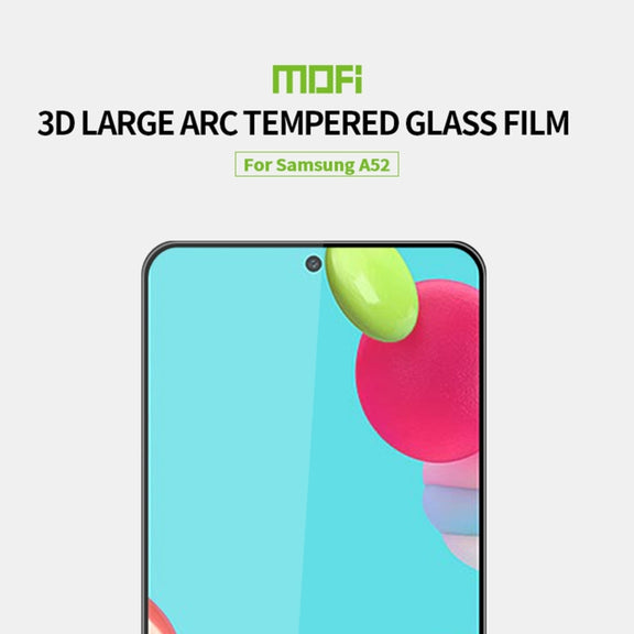 For Samsung Galaxy A52 5G / 4G MOFI 9H 3D Explosion-proof Curved Screen Tempered Glass Film