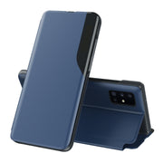 For Samsung Galaxy S21 Ultra 5G Attraction Flip Holder Leather Phone Case(Blue)