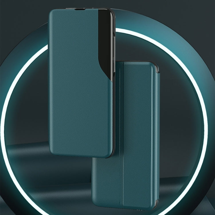 For Samsung Galaxy S21 Ultra 5G Attraction Flip Holder Leather Phone Case(Blue) - Galaxy S21 Ultra 5G Cases by PMC TechLife | Online Shopping South Africa | PMC TechLife