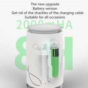 Concise Fish Pattern Mini Home Mute Bedroom Student Dormitory Office Portable USB Wireless Durable Humidifier(Green)