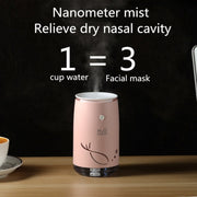 Concise Fish Pattern Mini Home Mute Bedroom Student Dormitory Office Portable USB Wireless Durable Humidifier(Red)