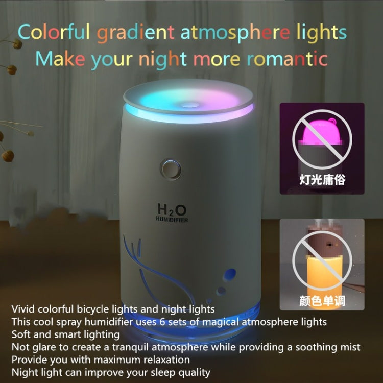 Concise Fish Pattern Mini Home Mute Bedroom Student Dormitory Office Portable USB Wireless Durable Humidifier(Red) - free shipping - PMC TechLife - Order now!