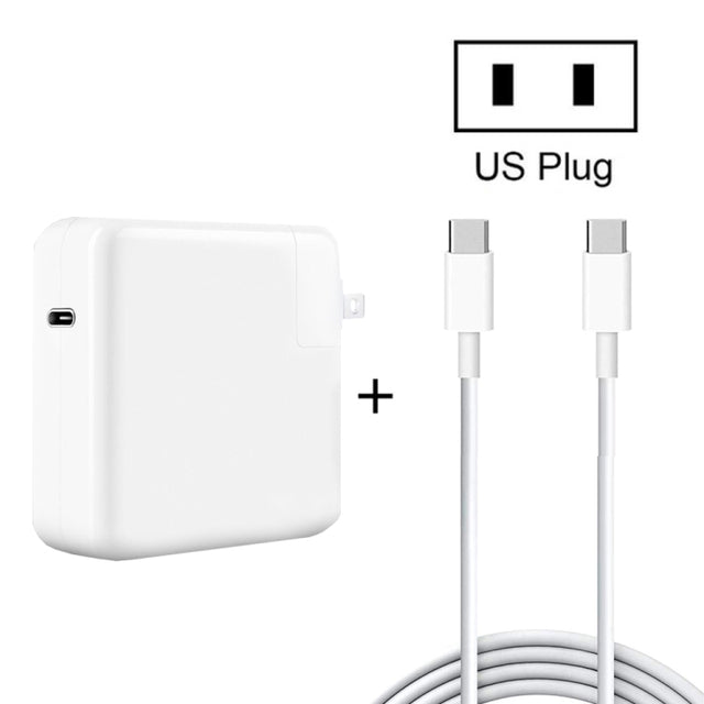 PD-96W 96W PD USB-C / Type-C Laptop Adapter + 2m 5A USB-C / Type-C to USB-C / Type-C Fast Charging Cable for MacBook Pro, Plug Size:US Plug