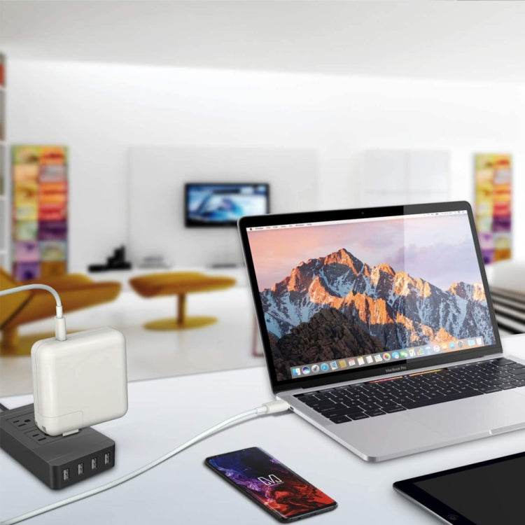 PD-96W 96W PD USB-C / Type-C Laptop Adapter + 2m 5A USB-C / Type-C to USB-C / Type-C Fast Charging Cable for MacBook Pro, Plug Size:US Plug - Cable & Adapter by PMC Jewellery | Online Shopping South Africa | PMC Jewellery | Buy Now Pay Later Mobicred