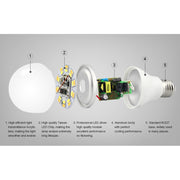 FUT017 6W Dual White LED Bulb 2.4GHZ RF Controllable Wifi Enabled CCT Adjustable Brightness Dimmable
