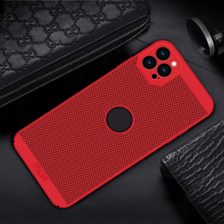 For iPhone 12 Pro Max MOFi Honeycomb Texture Breathable PC Shockproof Protective Back Cover Case(Red) - iPhone 12 Pro Max Cases by MOFI | Online Shopping South Africa | PMC TechLife