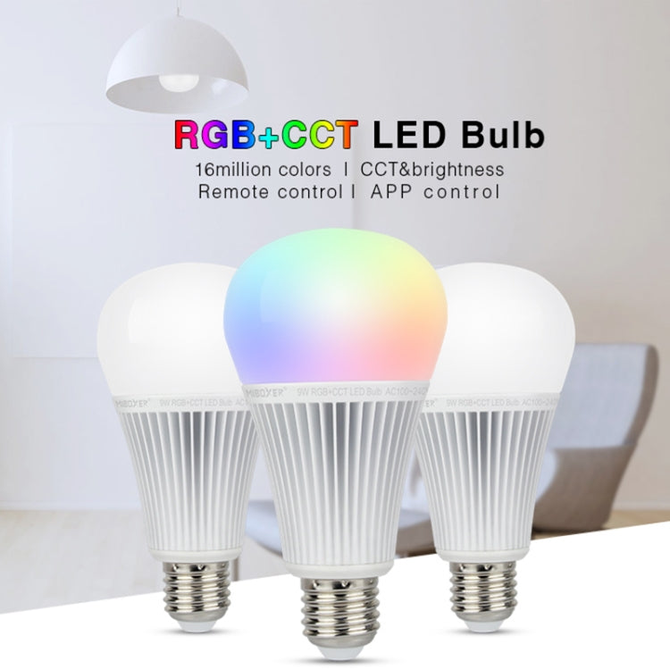 FUT012 E27 9W RGB + CCT LED Bulb Light 100V-240V Full Color Remote Control Smart Bulb WiFi 2.4G Wireless - Smart Light Bulbs by PMC TechLife | Online Shopping South Africa | PMC TechLife | Buy Now Pay Later Mobicred