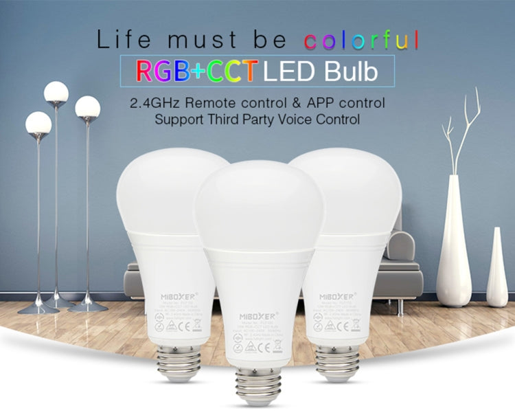 FUT105 12W RGB + CCT LED Bulb Light E27 Indoor Light 2.4G Remote Smart Phone APP Control Bedroom Living Room AC100~240V - Smart Light Bulbs by PMC TechLife | Online Shopping South Africa | PMC TechLife | Buy Now Pay Later Mobicred