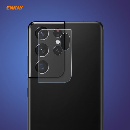 For Samsung Galaxy S21 Ultra ENKAY Hat-Prince 0.2mm 9H 2.15D Round Edge Rear Camera Lens Tempered Glass Film Protector - For Samsung by ENKAY | Online Shopping South Africa | PMC Jewellery | Buy Now Pay Later Mobicred