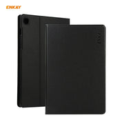 For Samsung Galaxy Tab A7 10.4 T500 / T505 2020 / 2022 ENKAY Horizontal Flip PU Leather + TPU Smart Case with Holder & Sleep / Wake-up Function(Black)