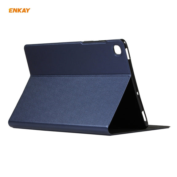 For Samsung Galaxy Tab A7 10.4 T500 / T505 2020 / 2022 ENKAY Horizontal Flip PU Leather + TPU Smart Case with Holder & Sleep / Wake-up Function(Dark Blue)