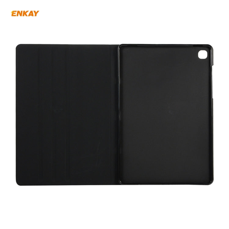 For Samsung Galaxy Tab A7 10.4 T500 / T505 2020 / 2022 ENKAY Horizontal Flip PU Leather + TPU Smart Case with Holder & Sleep / Wake-up Function(Dark Blue)