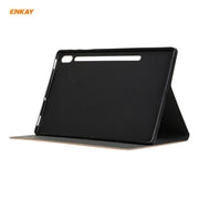 For Samsung Galaxy Tab S8 / Galaxy Tab S7 11.0 T870 / T875 ENKAY Horizontal Flip PU Leather + TPU Smart Case with Holder & Sleep / Wake-up Function(Light Blue)