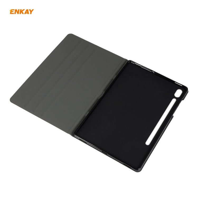 For Samsung Galaxy Tab S8 / Galaxy Tab S7 11.0 T870 / T875 ENKAY Horizontal Flip PU Leather + TPU Smart Case with Holder & Sleep / Wake-up Function(Dark Blue) - free shipping - PMc TechLife - Order now!