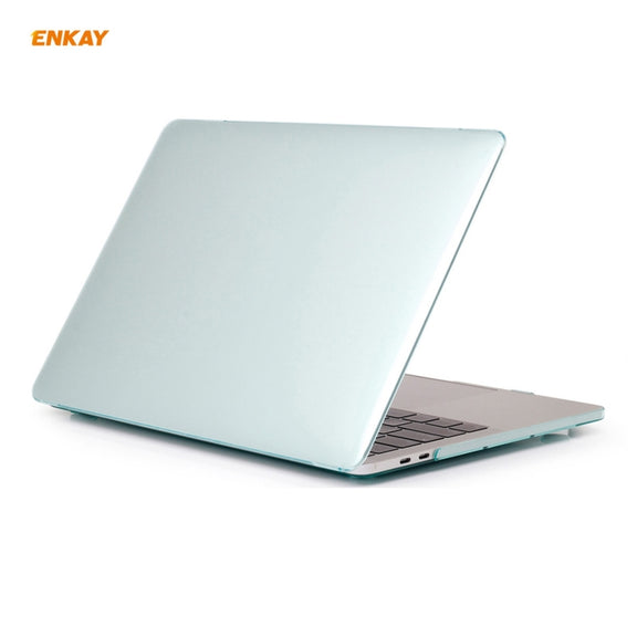 ENKAY 3 in 1 Crystal Laptop Protective Case + US Version TPU Keyboard Film + Anti-dust Plugs Set for MacBook Pro 13.3 inch A1708 (without Touch Bar)(Green)