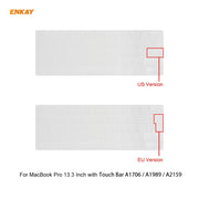 ENKAY 3 in 1 Matte Laptop Protective Case + EU Version TPU Keyboard Film + Anti-dust Plugs Set for MacBook Pro 13.3 inch A1706 / A1989 / A2159 (with Touch Bar)(Pink)
