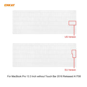 ENKAY 3 in 1 Crystal Laptop Protective Case + EU Version TPU Keyboard Film + Anti-dust Plugs Set for MacBook Pro 13.3 inch A1708 (without Touch Bar)(Orange)