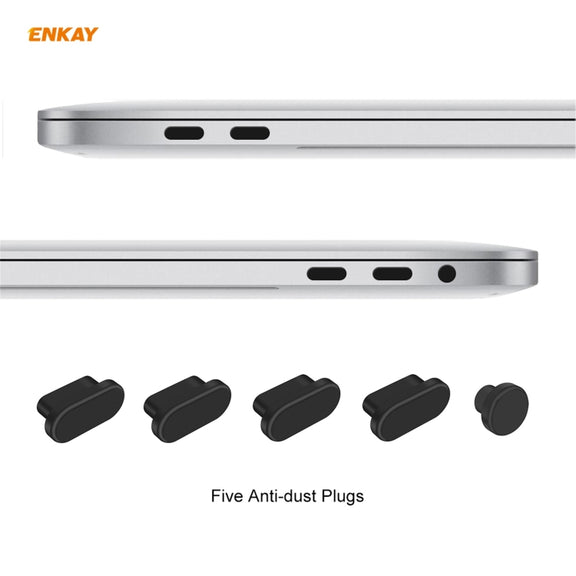ENKAY 3 in 1 Matte Laptop Protective Case + EU Version TPU Keyboard Film + Anti-dust Plugs Set for MacBook Pro 13.3 inch A1708 (without Touch Bar)(White)